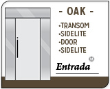 Oak - Transom, Sidelite, Door, Sidelite