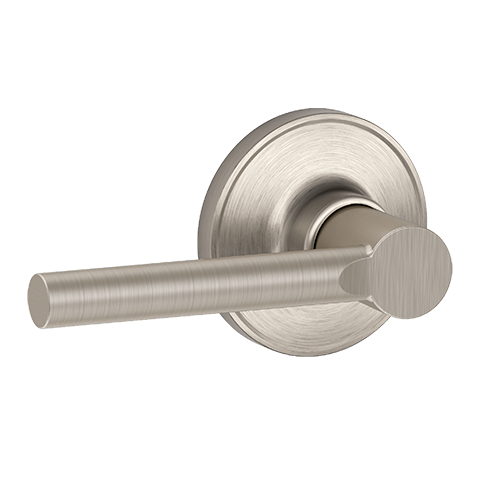 Schlage Broadway Privacy Bedroom/Bathroom Door Lever - Satin Chrome Finish With Push Button Lock
